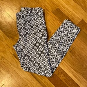 Primark Blue Patterned Stretchy Pants